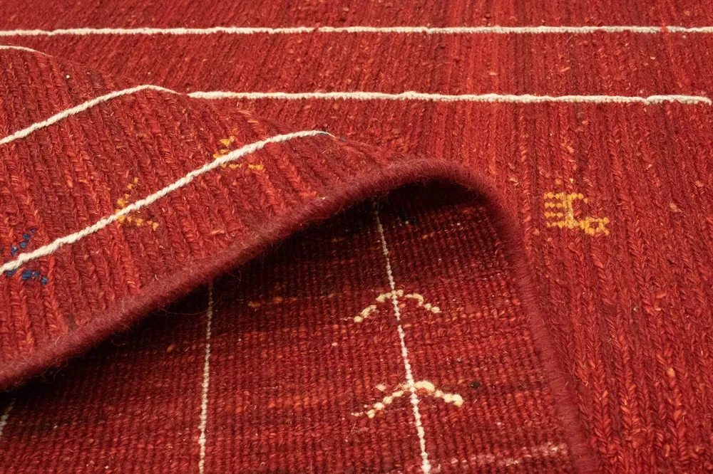 Tapete Gabbeh - Persa - 173 x 114 cm - vermelho