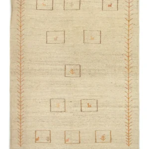 Tapete Gabbeh - Persa - 188 x 139 cm - bege