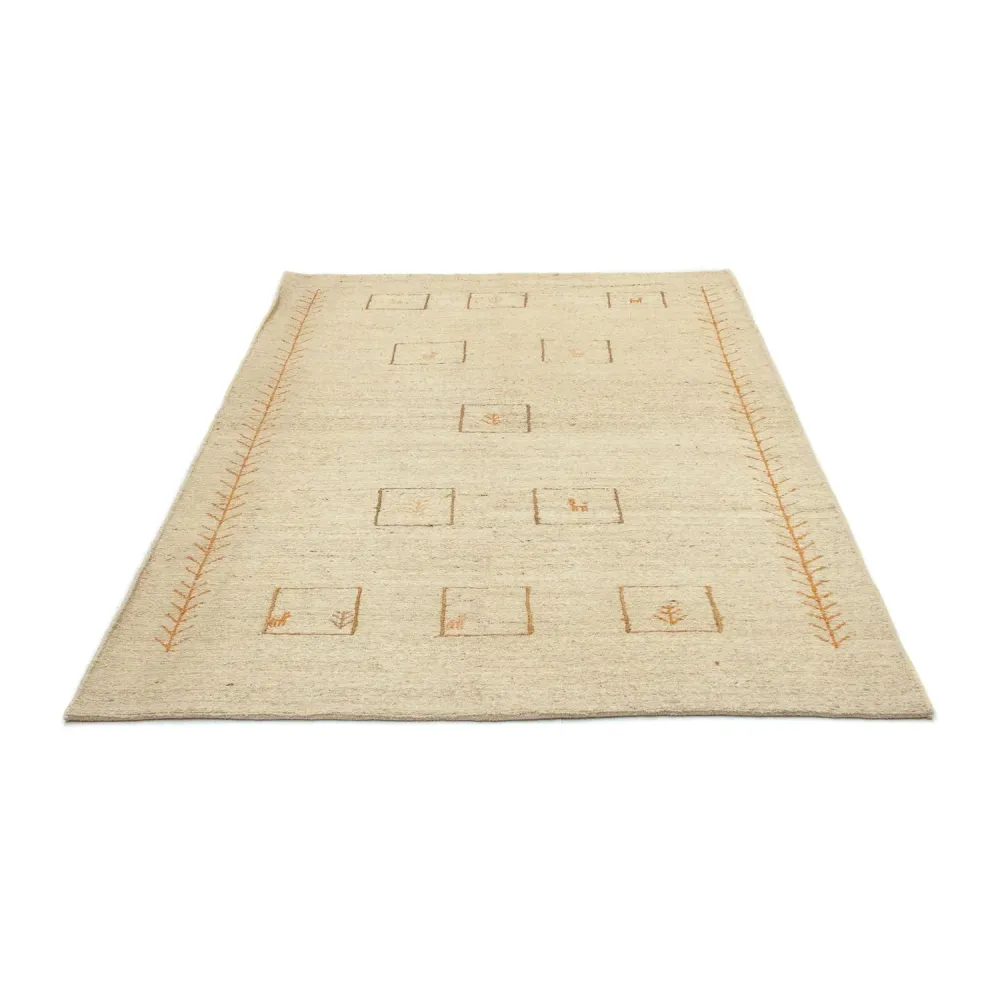 Tapete Gabbeh - Persa - 188 x 139 cm - bege
