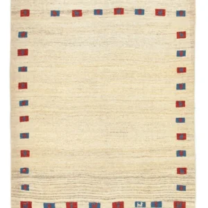 Tapete Gabbeh - Persa - 196 x 156 cm - bege