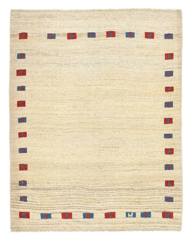 Tapete Gabbeh - Persa - 196 x 156 cm - bege