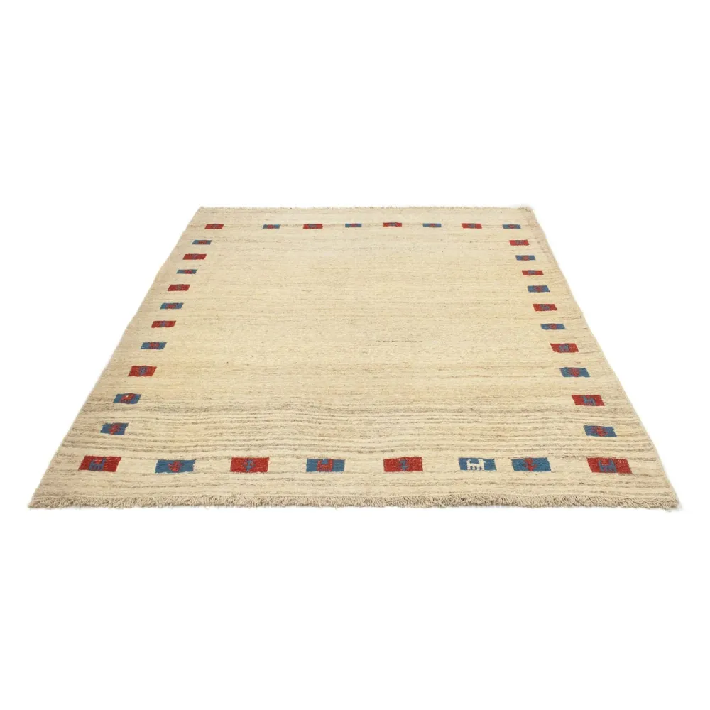 Tapete Gabbeh - Persa - 196 x 156 cm - bege