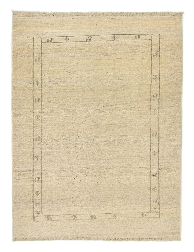 Tapete Gabbeh - Persa - 197 x 147 cm - bege