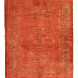 Tapete Gabbeh - Persa - 198 x 151 cm - ferrugem