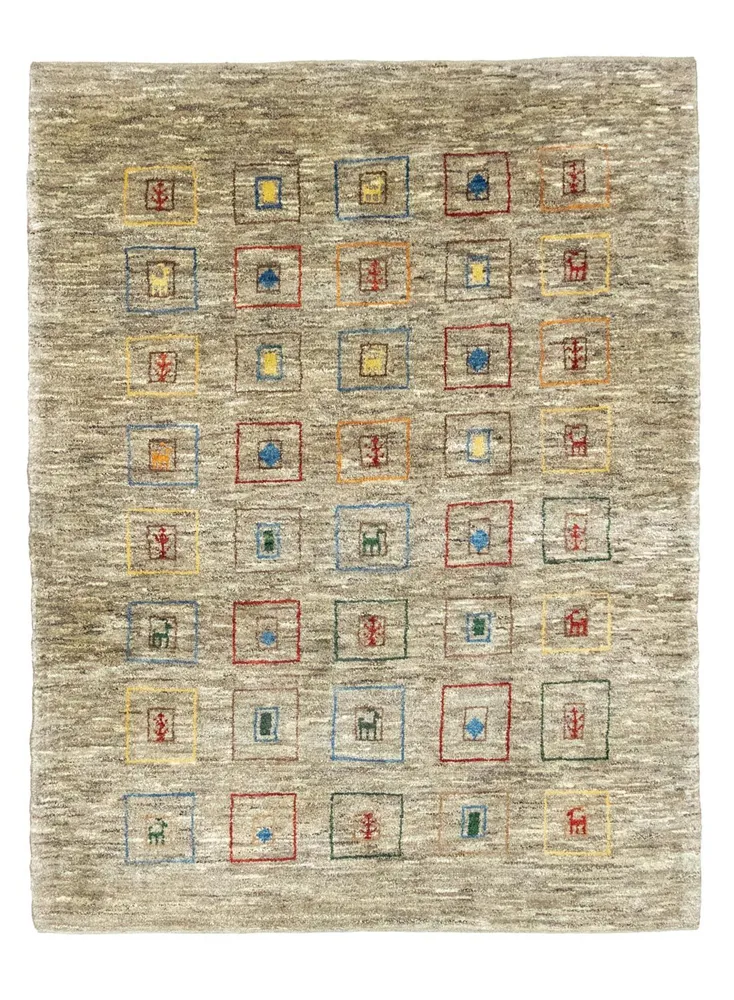 Tapete Gabbeh - Persa - 206 x 154 cm - multicolorido