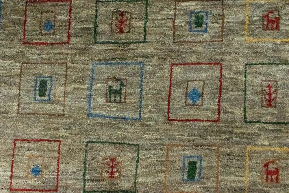 Tapete Gabbeh - Persa - 206 x 154 cm - multicolorido