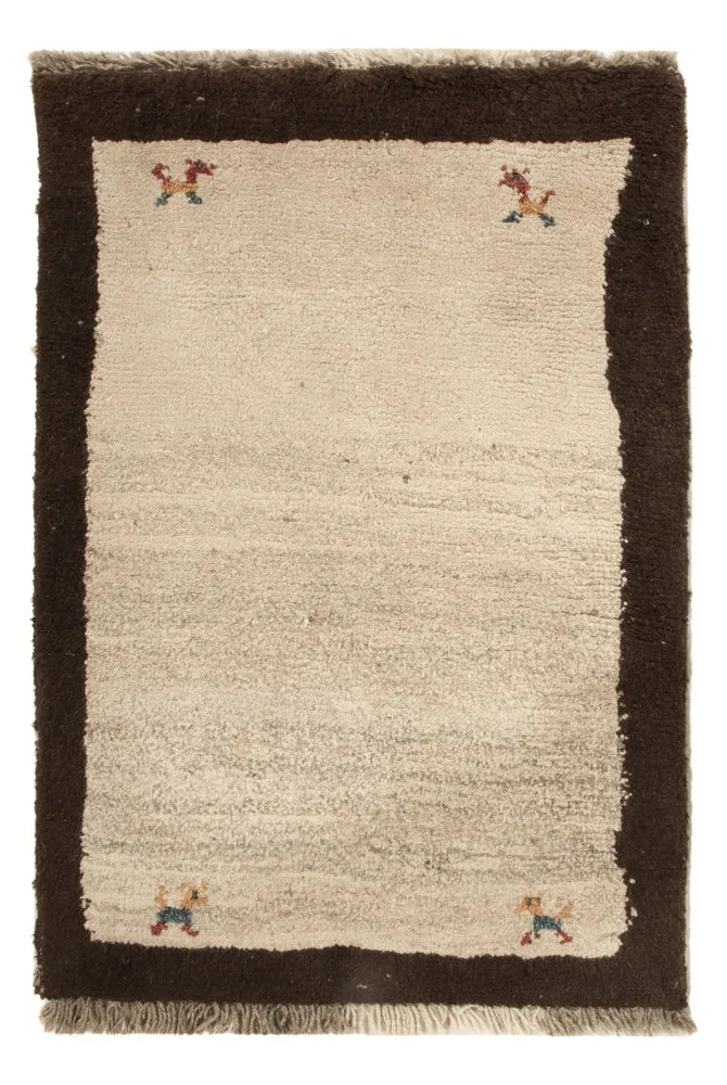 Tapete Gabbeh - Persa - 85 x 57 cm - bege