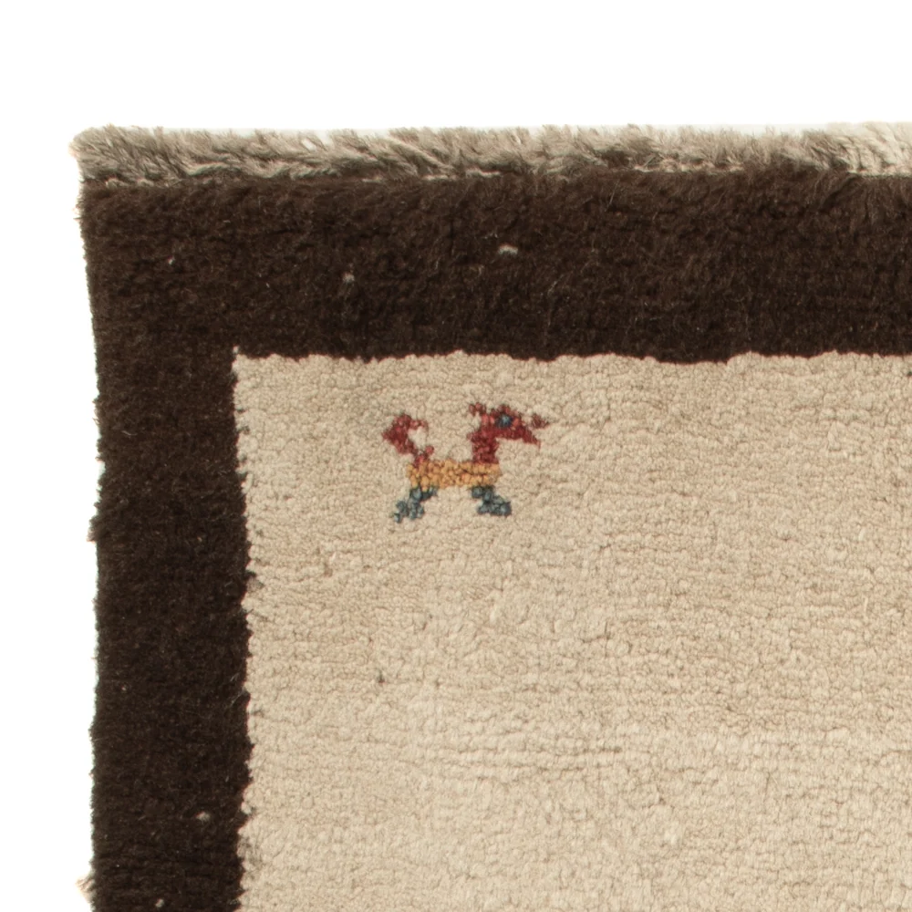 Tapete Gabbeh - Persa - 85 x 57 cm - bege