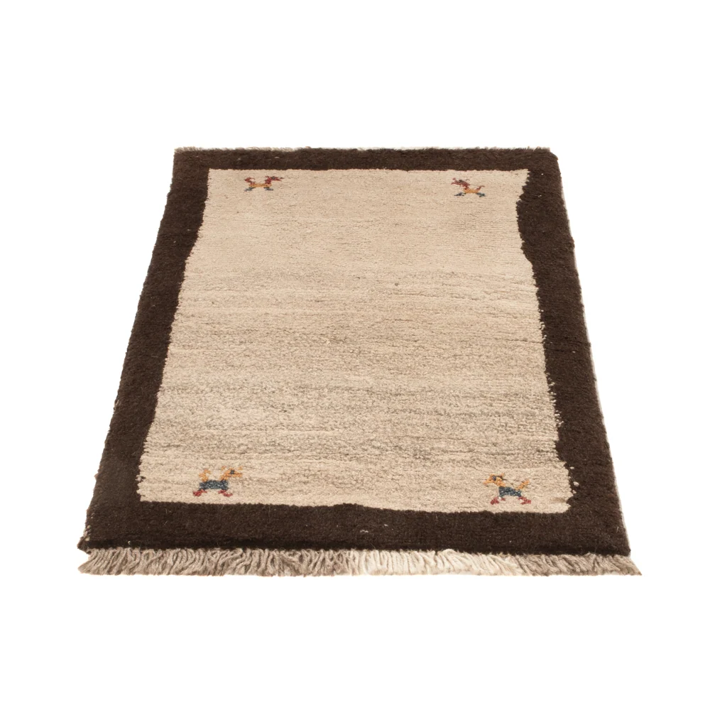 Tapete Gabbeh - Persa - 85 x 57 cm - bege