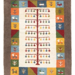 Tapete Gabbeh - Persa - 90 x 63 cm - multicolorido