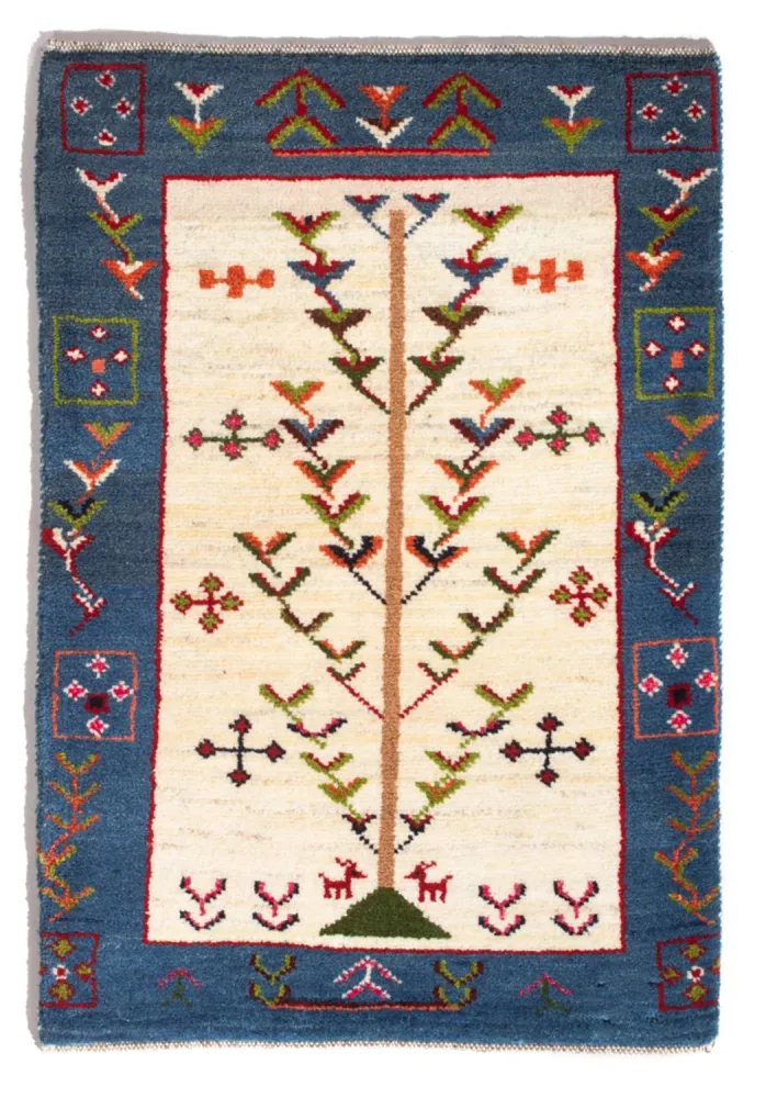 Tapete Gabbeh - Persa - 92 x 63 cm - multicolorido