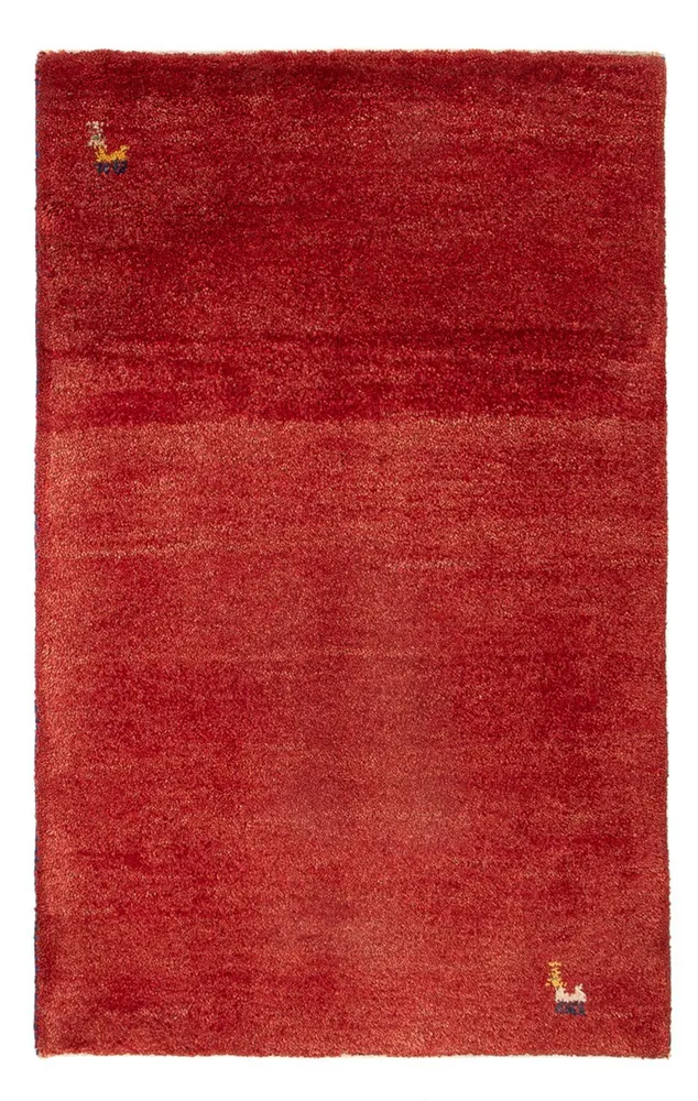 Tapete Gabbeh - Persa - 90 x 62 cm - vermelho