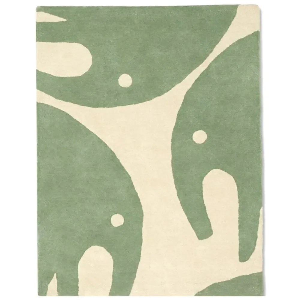 Tapete Infantil Elefante Verde 100 x 130 Cm