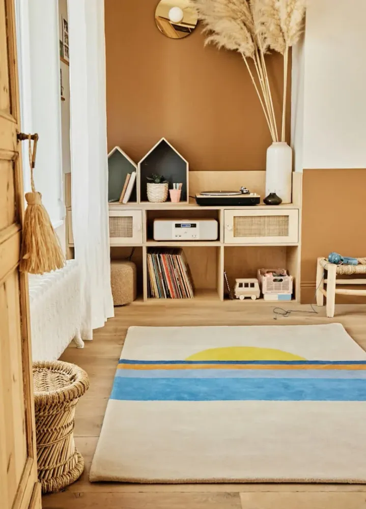 Tapete Infantil Sunset Azul 100 x 130 Cm