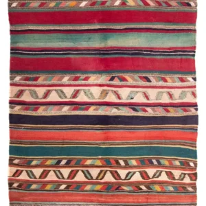 Tapete Kelim - Antigo - 204 x 184 cm - multicolorido