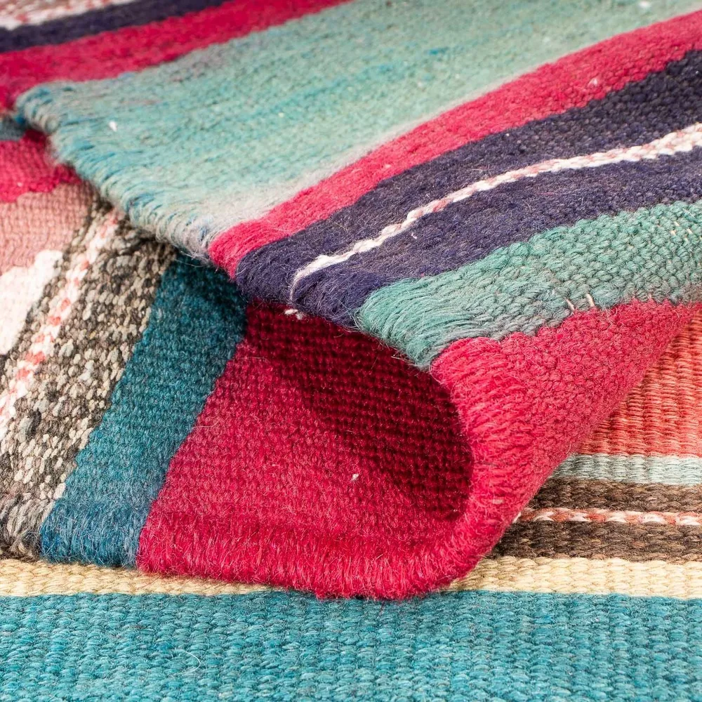 Tapete Kelim - Antigo - 204 x 184 cm - multicolorido