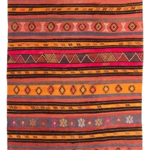 Tapete Kelim - Antigo - 215 x 150 cm - multicolorido