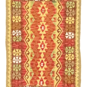 Tapete Kelim - Oriental - 120 x 82 cm - laranja