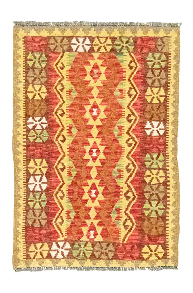 Tapete Kelim - Oriental - 120 x 82 cm - laranja