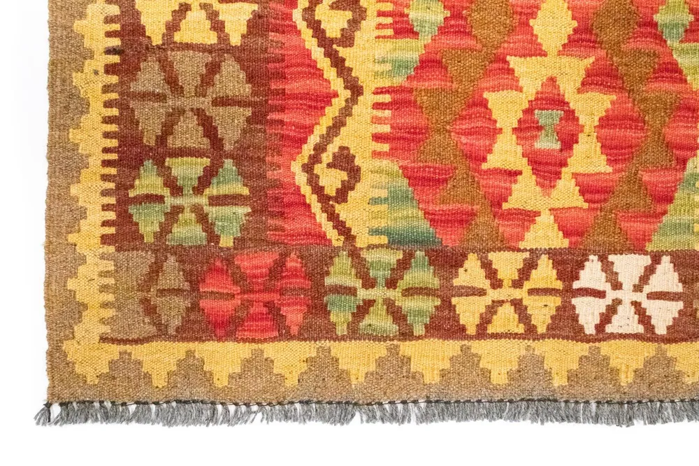 Tapete Kelim - Oriental - 120 x 82 cm - laranja