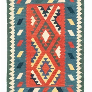 Tapete Kelim - Oriental - 122 x 83 cm - laranja