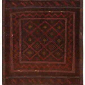 Tapete Kelim - Oriental - 139 x 118 cm - castanho