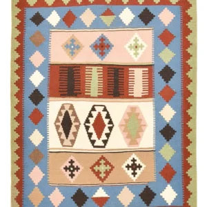 Tapete Kelim - Oriental - 140 x 103 cm - multicolorido