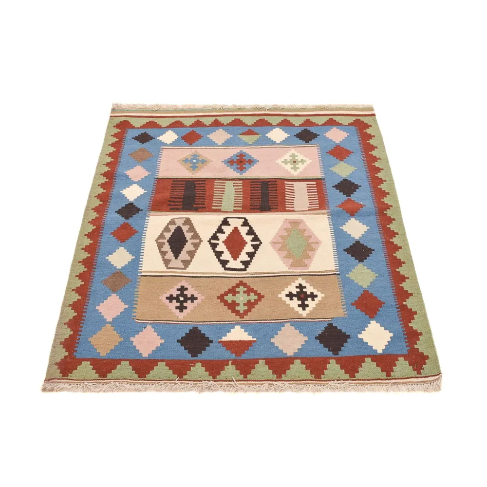 Tapete Kelim - Oriental - 140 x 103 cm - multicolorido