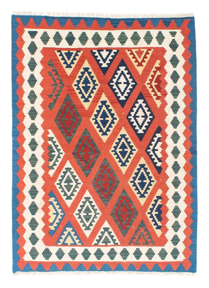 Tapete Kelim - Oriental - 140 x 105 cm - vermelho