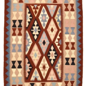 Tapete Kelim - Oriental - 142 x 100 cm - multicolorido