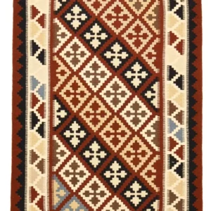 Tapete Kelim - Oriental - 143 x 102 cm - multicolorido