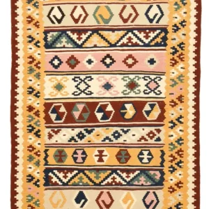 Tapete Kelim - Oriental - 144 x 105 cm - multicolorido