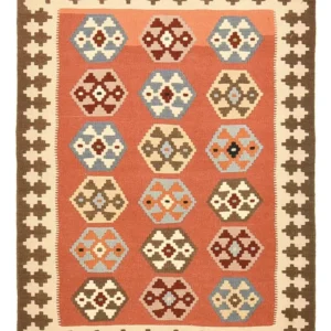 Tapete Kelim - Oriental - 146 x 100 cm - multicolorido