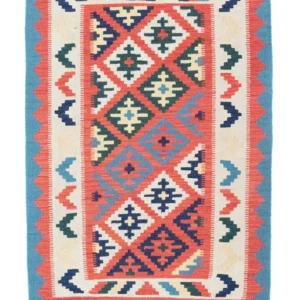 Tapete Kelim - Oriental - 146 x 102 cm - laranja