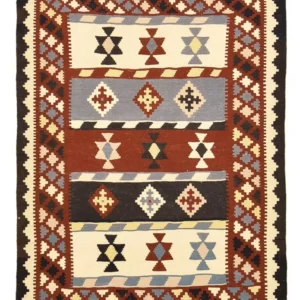 Tapete Kelim - Oriental - 146 x 102 cm - multicolorido