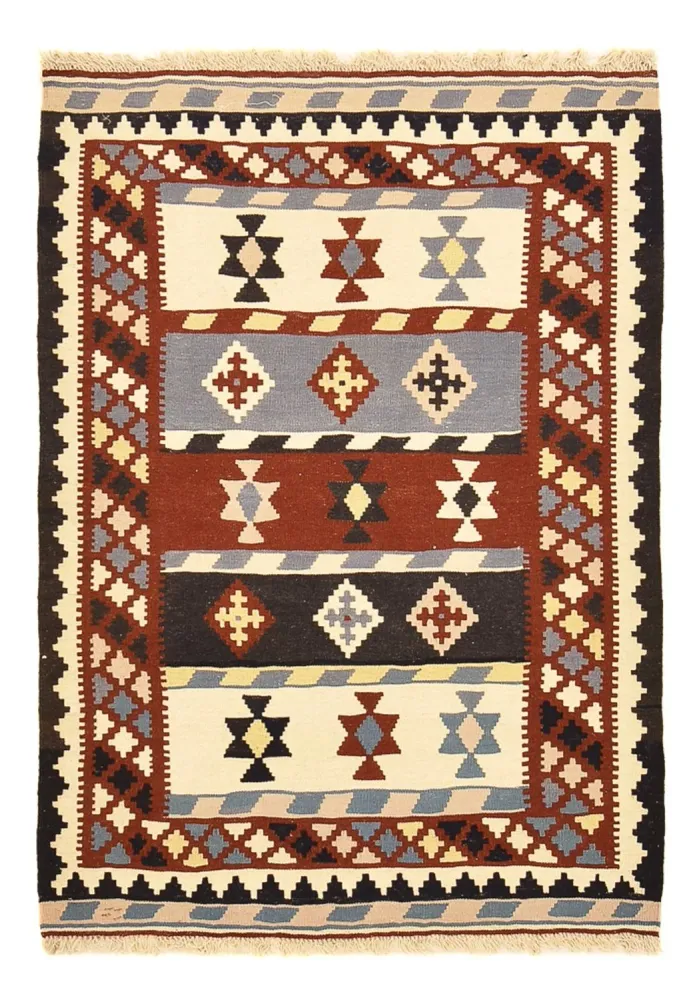 Tapete Kelim - Oriental - 146 x 102 cm - multicolorido