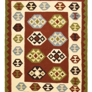 Tapete Kelim - Oriental - 146 x 103 cm - multicolorido