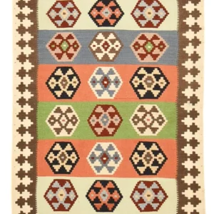 Tapete Kelim - Oriental - 146 x 98 cm - multicolorido