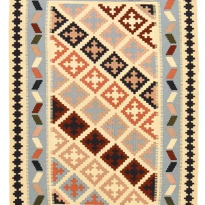 Tapete Kelim - Oriental - 147 x 103 cm - multicolorido