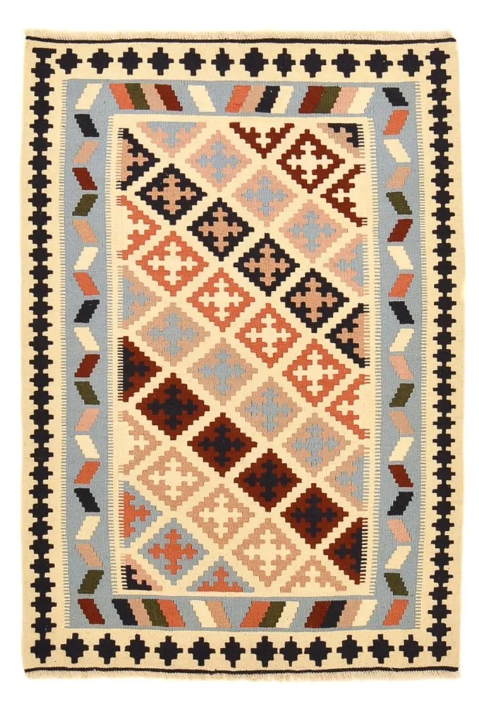 Tapete Kelim - Oriental - 147 x 103 cm - multicolorido