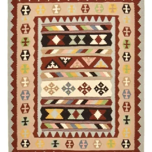 Tapete Kelim - Oriental - 147 x 105 cm - multicolorido