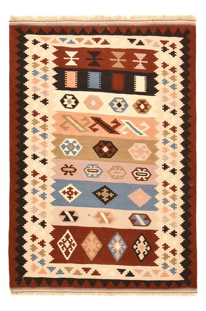 Tapete Kelim - Oriental - 150 x 103 cm - multicolorido