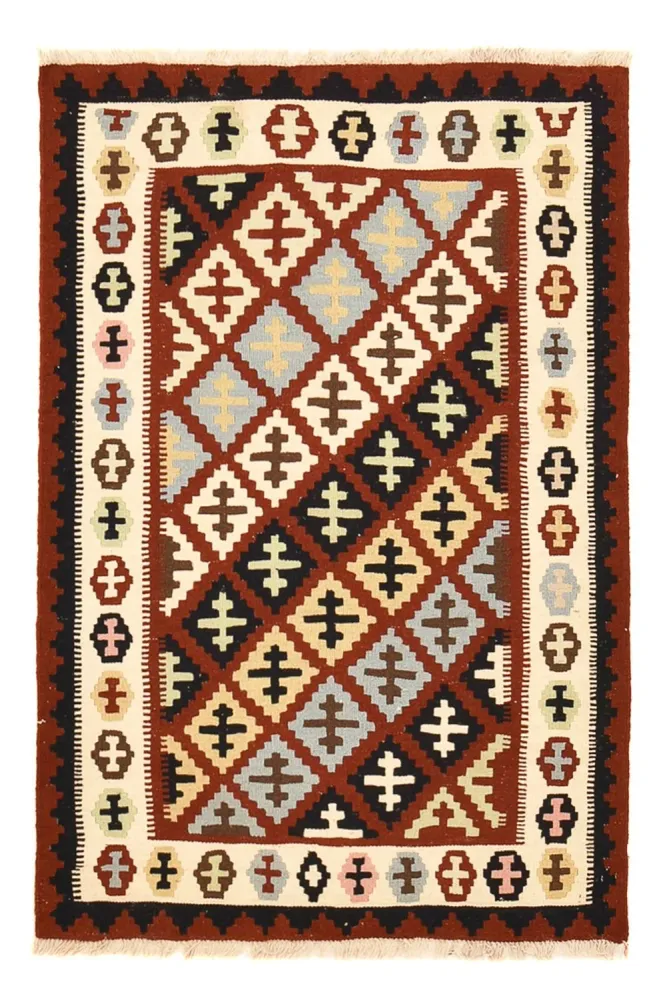 Tapete Kelim - Oriental - 150 x 104 cm - multicolorido