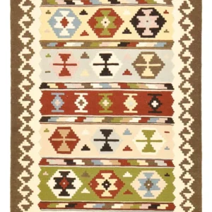 Tapete Kelim - Oriental - 150 x 106 cm - multicolorido
