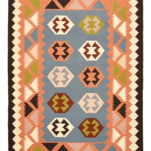 Tapete Kelim - Oriental - 150 x 107 cm - multicolorido
