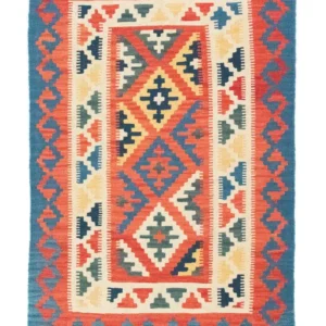 Tapete Kelim - Oriental - 152 x 103 cm - laranja