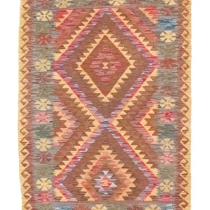 Tapete Kelim - Oriental - 152 x 106 cm - castanho