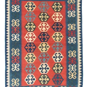Tapete Kelim - Oriental - 152 x 106 cm - vermelho