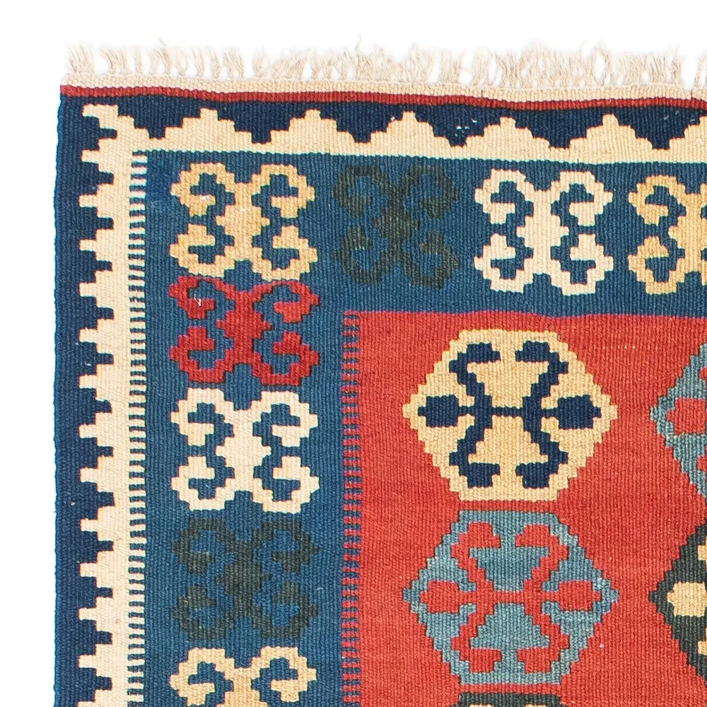 Tapete Kelim - Oriental - 152 x 106 cm - vermelho
