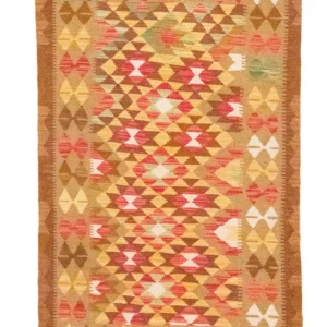 Tapete Kelim - Oriental - 152 x 95 cm - laranja